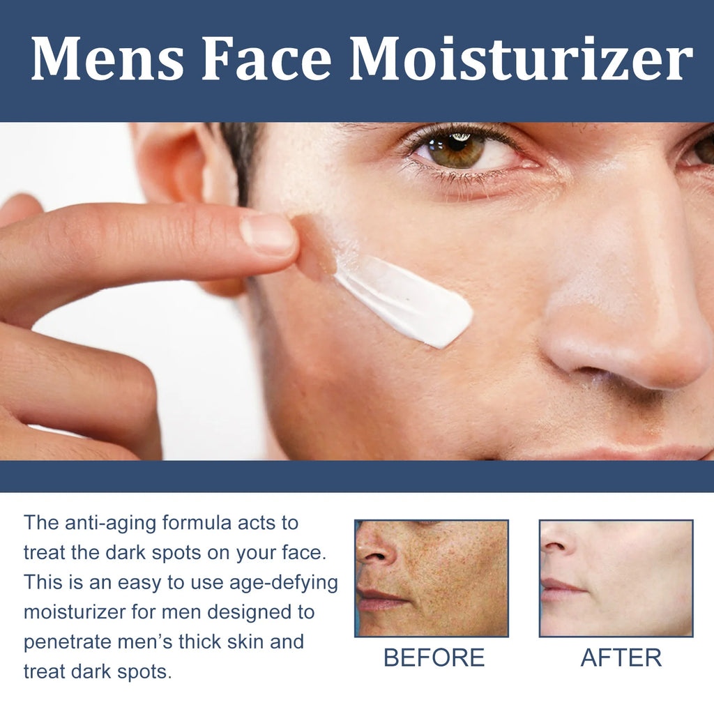 6-in-1 Men Facial Moisturizer Cream Hydrating Revitalizing Skin Care Particle Face Cream With Collagen Anti Aging & Wrinkle Zpaxo