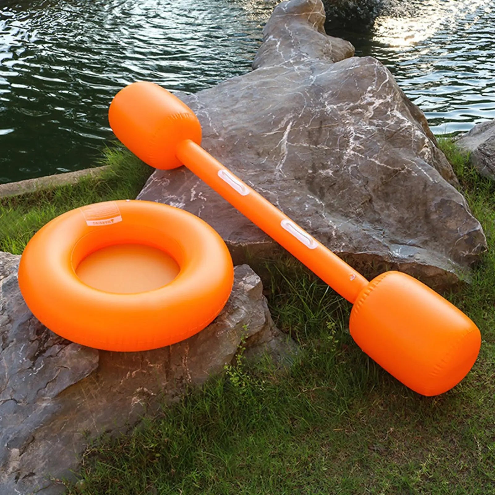 Inflatable Pool Jousting Game Floating Mat Battle Adults Water Fight