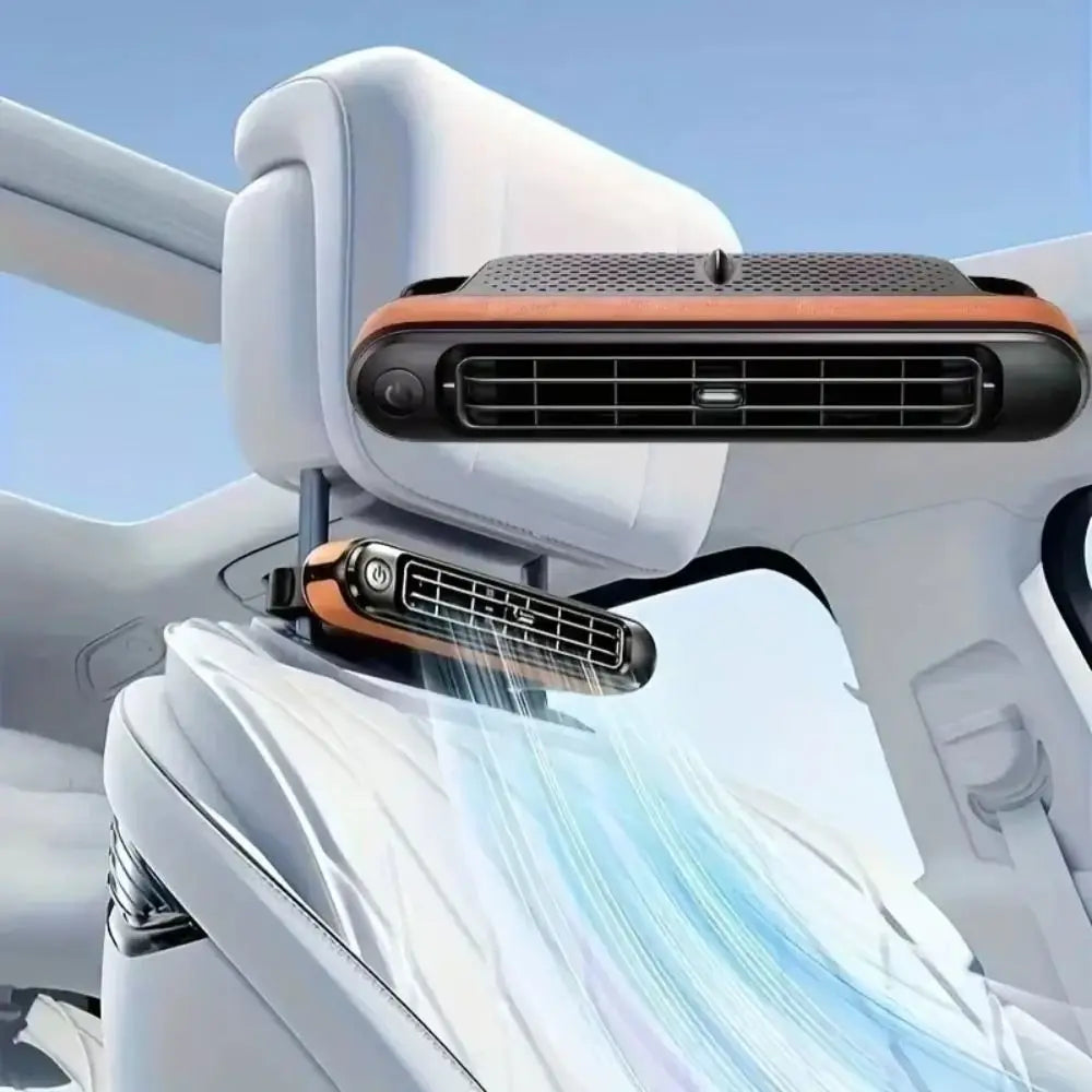 3 Speeds Adjustable Car Headrest Cooling Fan USB Powered Air Portable Zpaxo