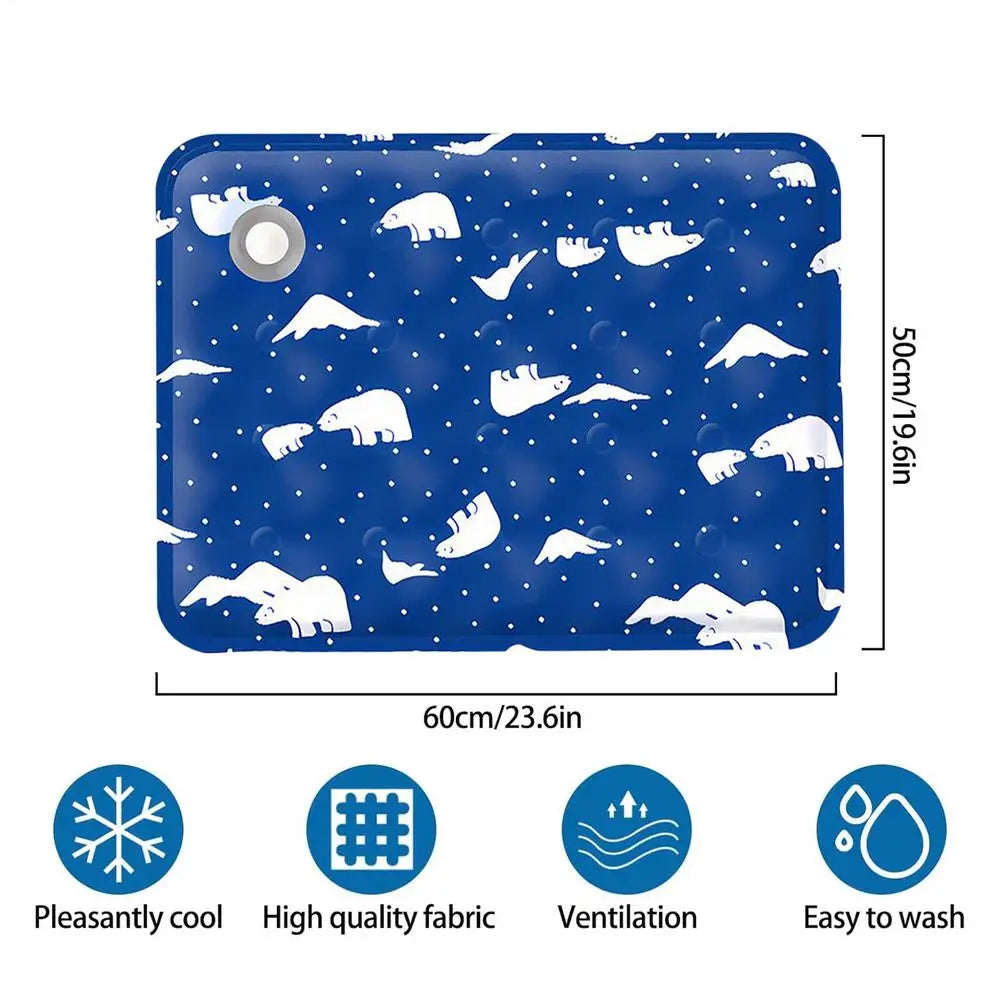 Dog Cooling Mat Self Crate Pad Waterproof Ice Pet Sleeping Resting