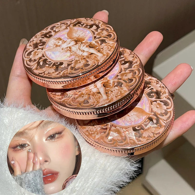 Little Angel Relief Shimmer Diamond Highlighter Palette Lasting Fine Pearly Glitter Powder Natural Brighten Contour Makeup Zpaxo