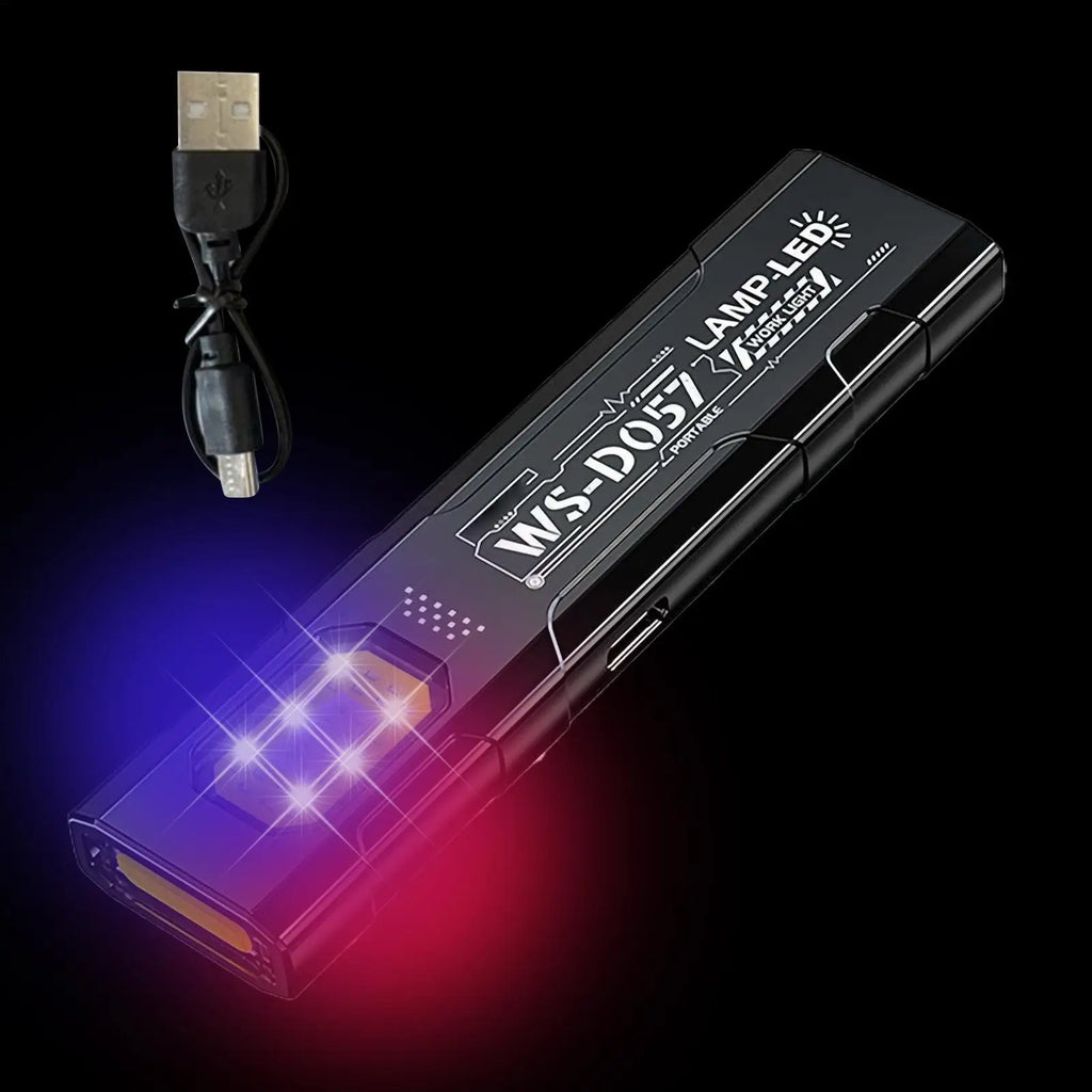 Portable COB LED Flashlight USB Rechargeable Work Light Magnetic Lanterna Hanging Lamp with Built-in Battery Camping Torch Zpaxo