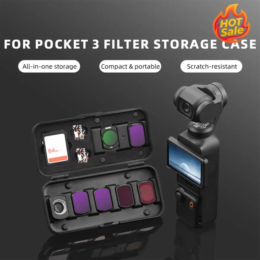 Filter Case Storage Box Filter Storage Case for DJI Osmo Pocket 3 Filters Accessories Zpaxo
