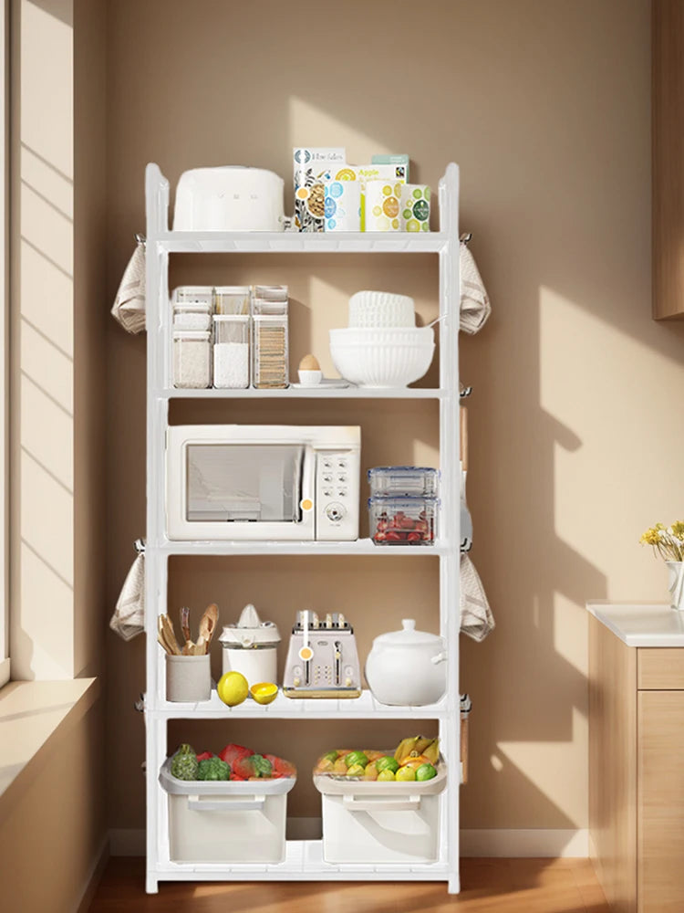 5 Tier Shelving Unit Heavy Duty Storage Shelf Adjustable Storage Rack 66 Lbs Capacity for Laundry Bathroom Kitchen Garage Pantry Zpaxo