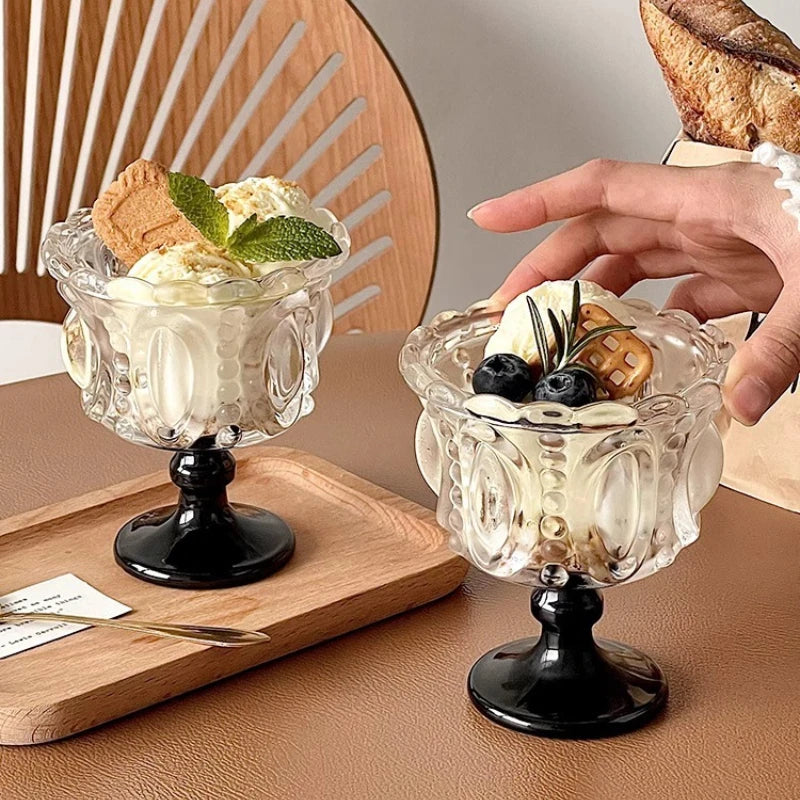 Hot Nordic Relief Cup Glass Cup Ice Cream Ice Cream Dessert Yogurt Pudding Home Dessert Coffee Cup Home Breakfast Container Zpaxo