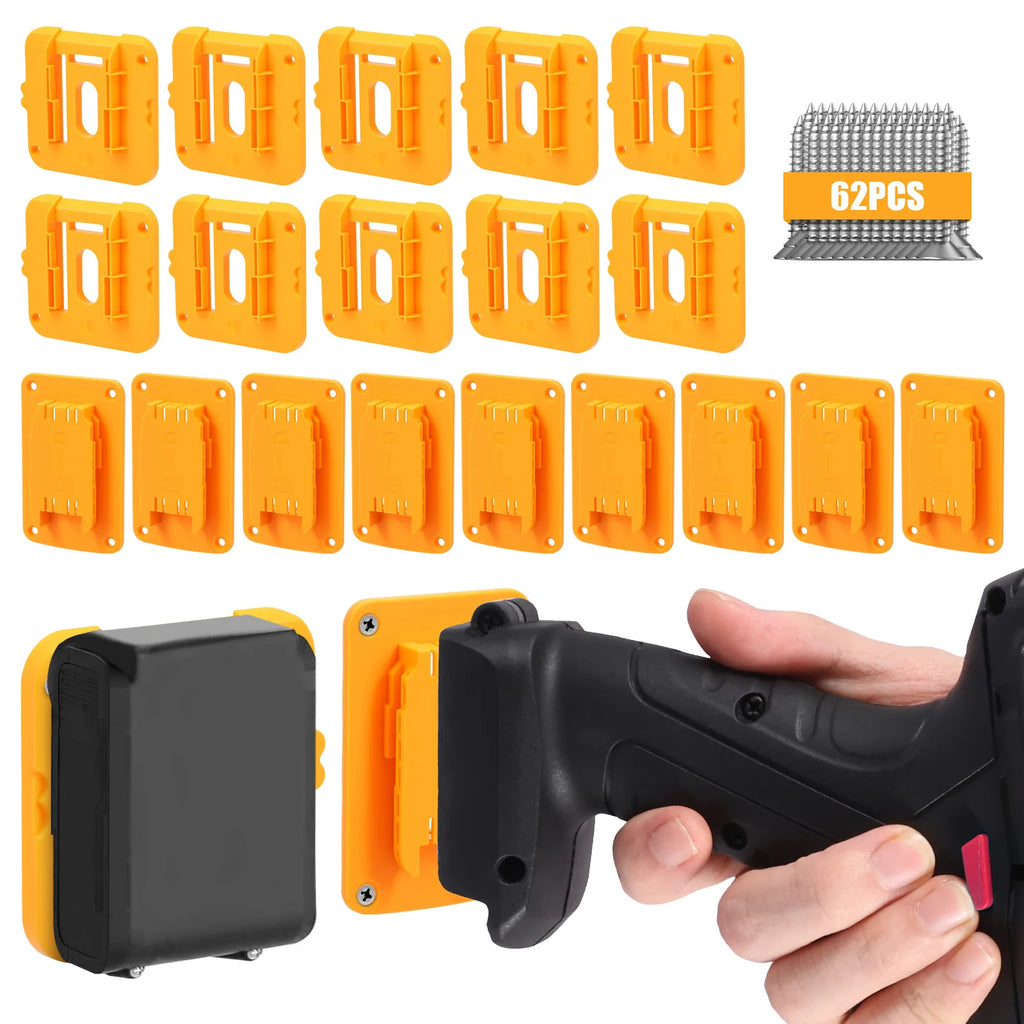 Tool Holders and Battery Mounts for Dewalt 20V and Milwaukee Tools ABS Drill and Battery Storage Rack for Garage, Workshop Zpaxo
