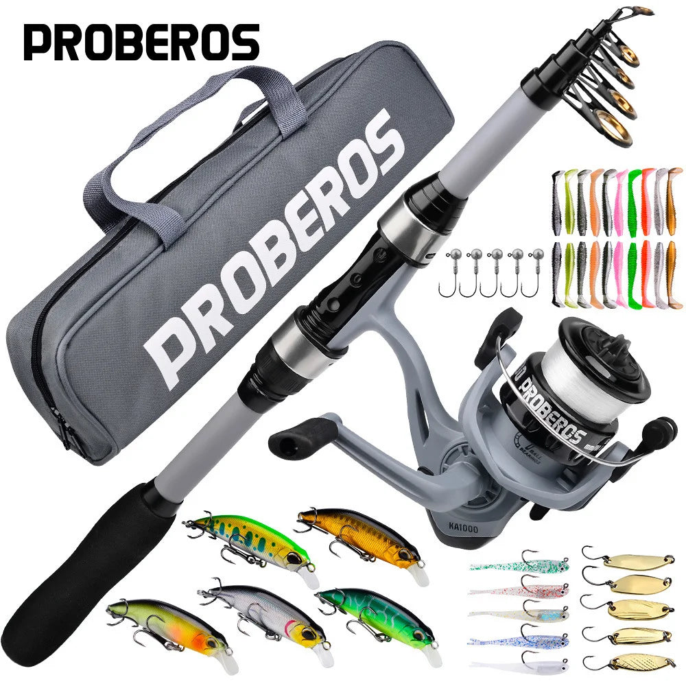 Portable Telescopic Saltwater Fishing Rod & Reel Combo Set