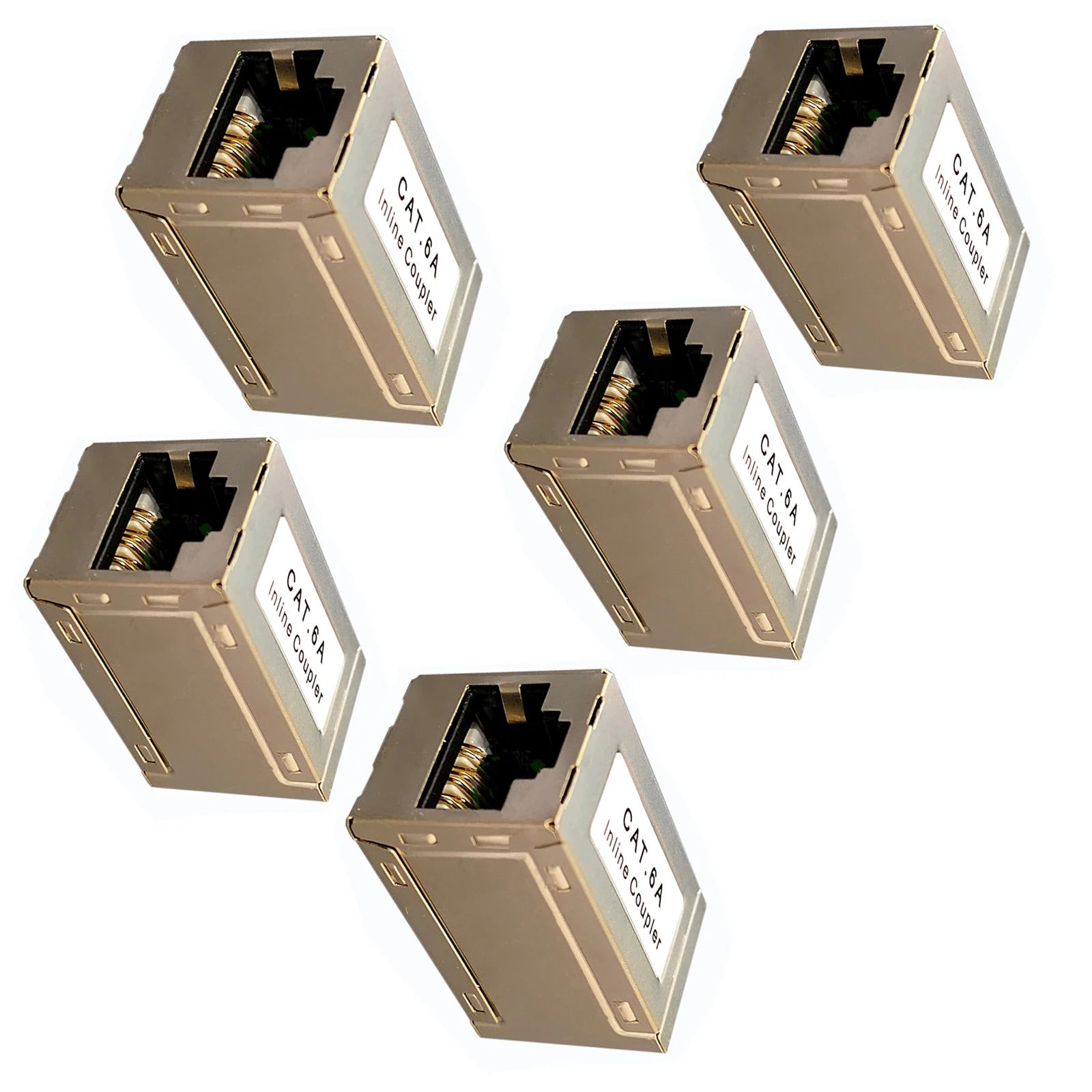 Cat6A Inline Coupler Female Zinc Alloy Shielded RJ45 Ethernet Joiner