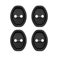 Shock Absorbing Silicone Door Lock Protective Cover Elastic Universal Zpaxo Black