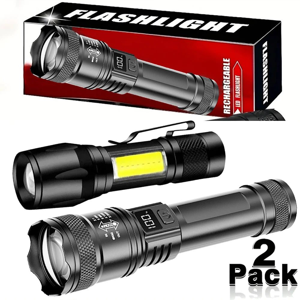LED Zoomable Flashlight – Type-C Rechargeable Torch | KDULIT