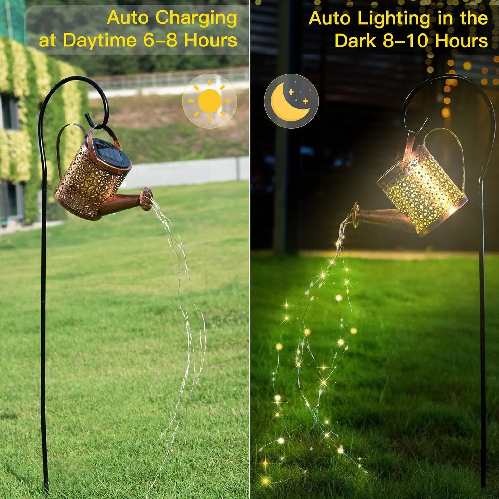 Outdoor Solar Lanterns Waterproof Watering Can Light Decorative