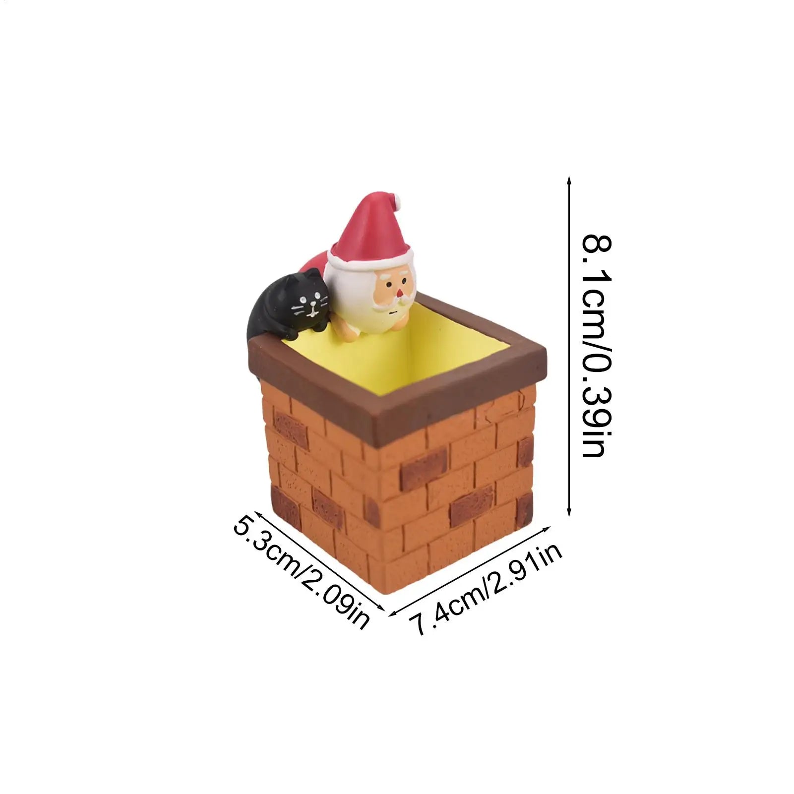 Fridge Magnets Glow Santa Claus Black Cat Climbing Chimney