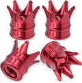 4-Pack Crown Aluminum Tire Valve Stem Caps – Dustproof & Stylish