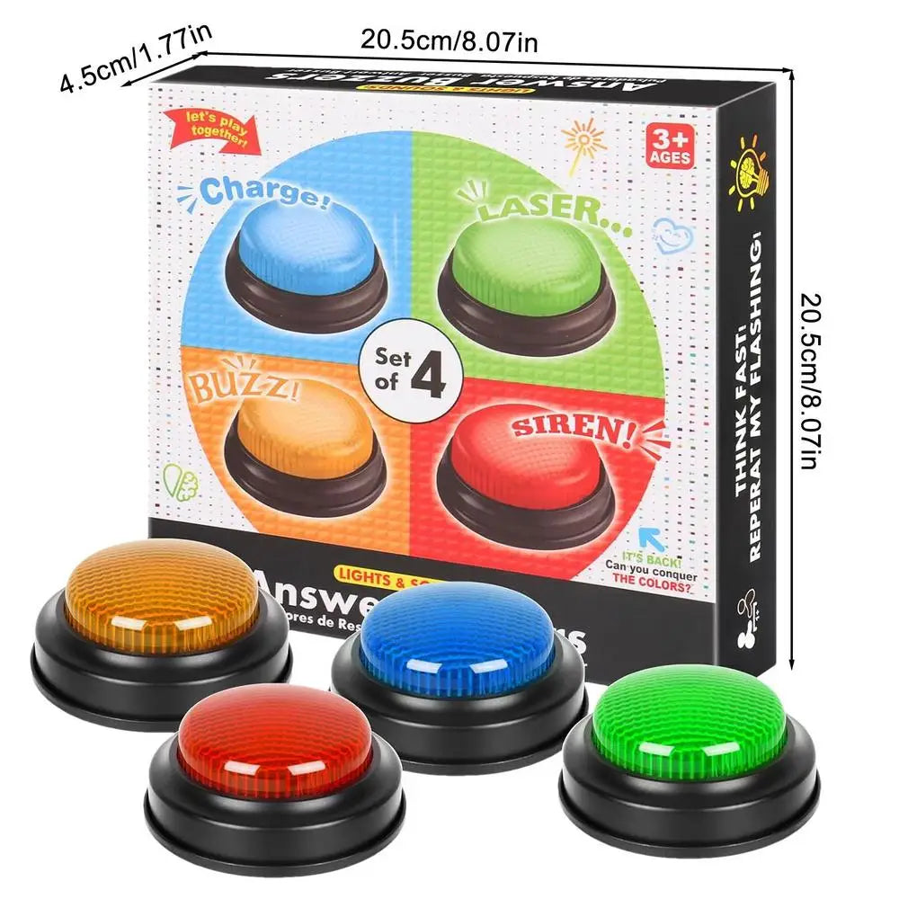 Game Buzzer Alarm 4-Piece Quick Answer Game Show Prop Game Buzzer For Answering For Classroom Debate Competition Guessing Zpaxo 1 Set United States