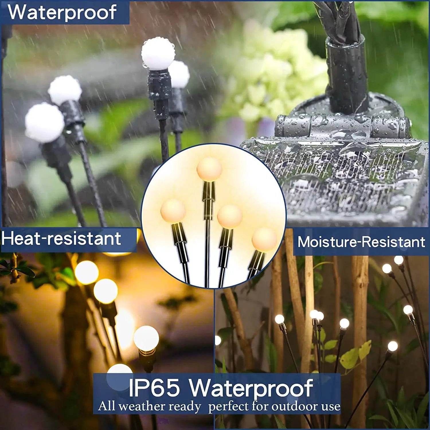 Outdoor Solar Firefly Lights Gradient Garden Christmas Decoration Zpaxo
