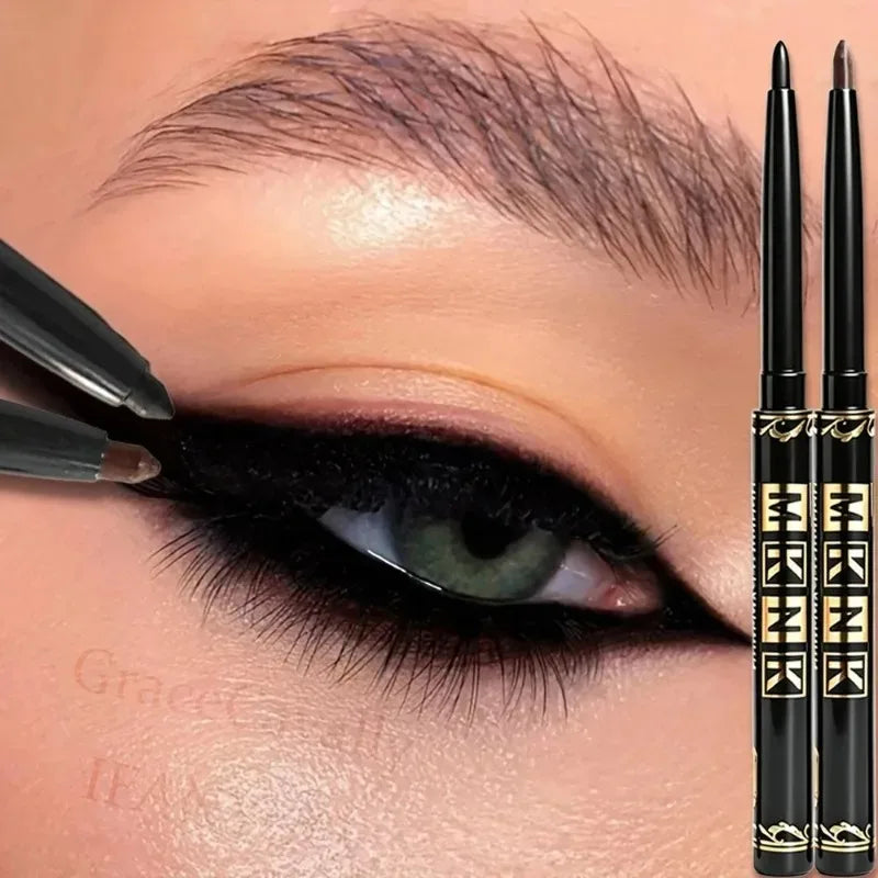1-12pcs Waterproof Black Eyeliner Pencil Smudge-Proof, Easy Twist Application Eye Gel for Beginner-Friendly Bold Punk Eye Makeup Zpaxo
