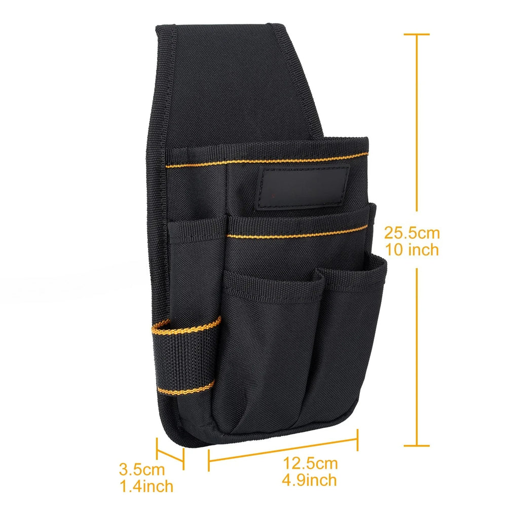 Pocket Tool Pouch，6-Pouches and 9 Screwdriver Loops Construction, Heavy-Duty Tool Bag with Adjustable Belt for Electrici Zpaxo