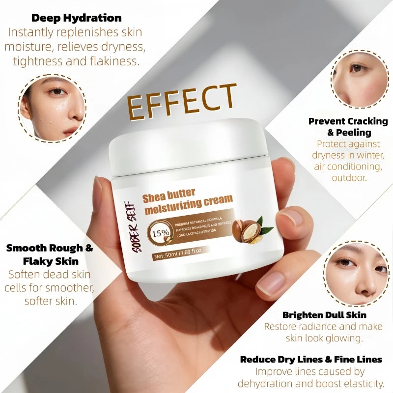Hyaluronic Acid Shea Butter Skin Lotion 50ml Gentle Repair Sensitive Skin Hydrating Moisturizing Face Cream Zpaxo