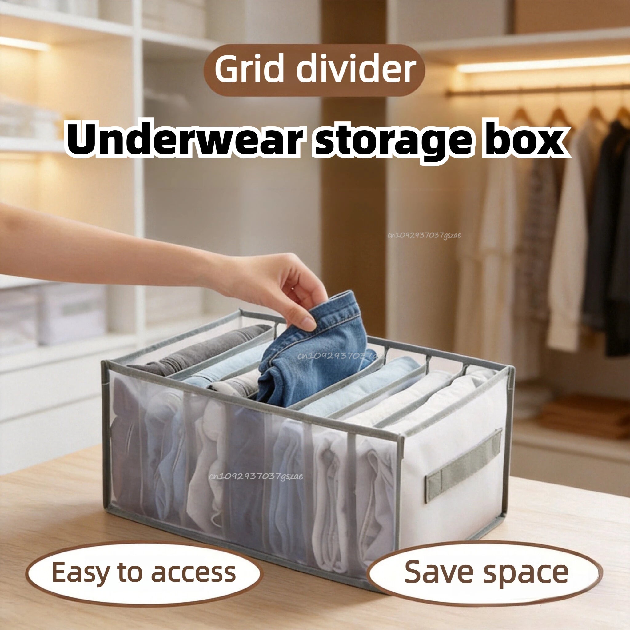 Organizational for Drawer Socks Organizer Box Grids Folding Organizer Cabinets Multi-compartment Classified Jeans Bra Organizer Zpaxo