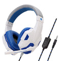 Headphones 3.5mm Wired Gaming Headset Earphones Music For Computer With Mic Headset Stereo Virtual Surround Bass LED Light Gamer Zpaxo White