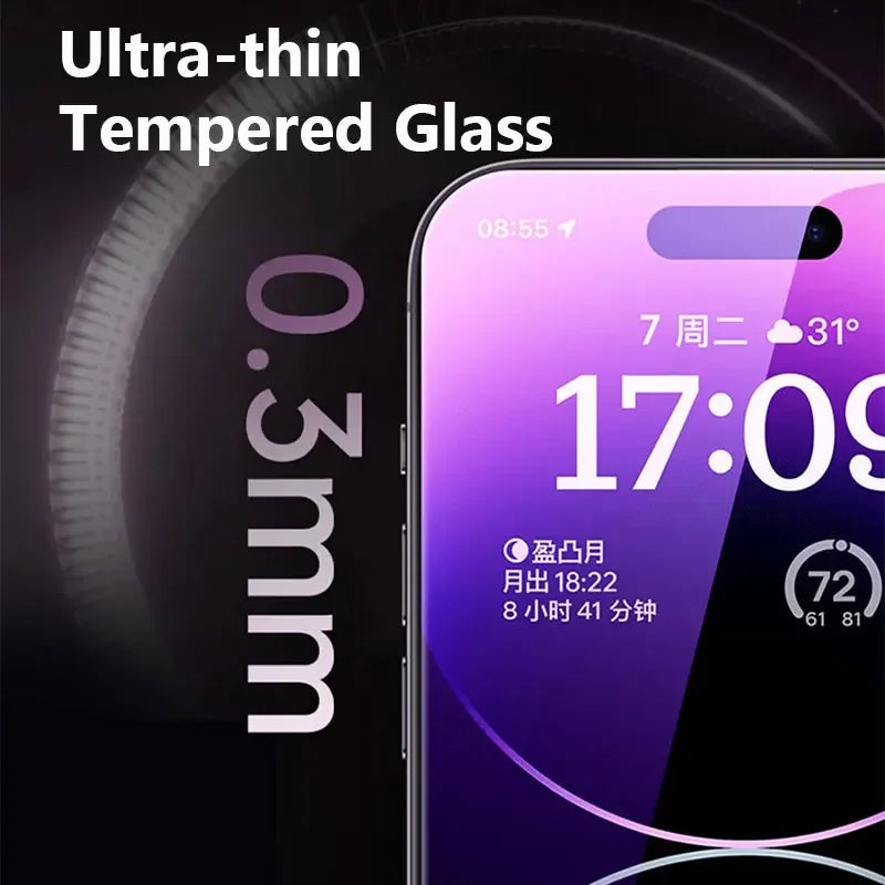 1- Tempered Glass IPhone 17 16 15 14 13 12 11 Max Screen Protector 7