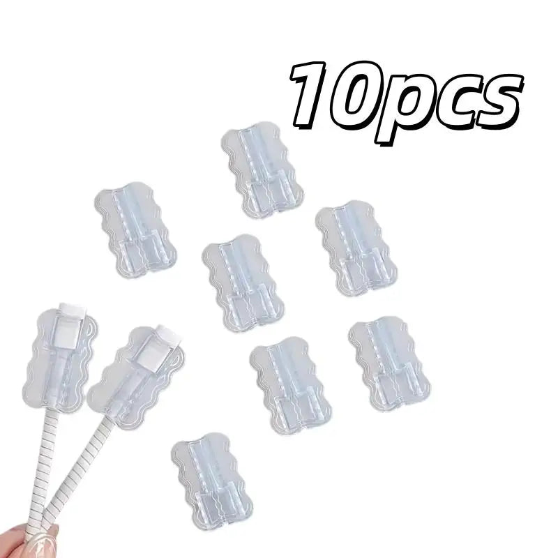 1/10pcs TPU Wave-Shaped Cable Sleeves – Anti-Break Protectors for Android & iPhone Data Cords, Cord Care Zpaxo 10pcs