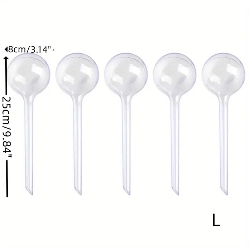 5 Automatic Plant Water Feeders Watering Indoor Outdoor Flower Pot Zpaxo Transparent - Large