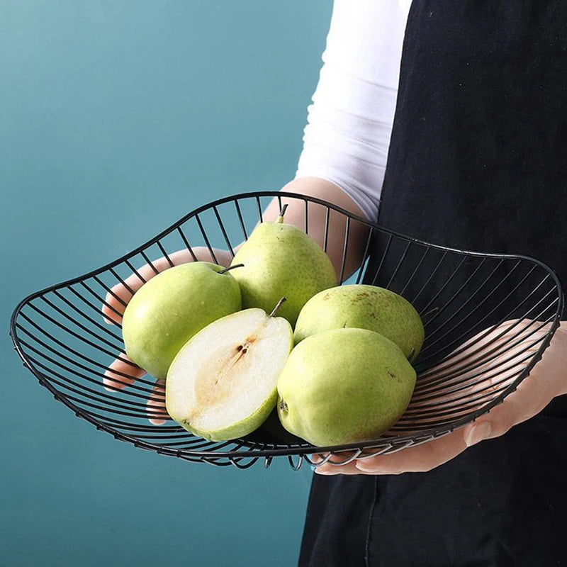 Metal Fruit Basket Simple Basin Multi-size Iron Snack Bread Vegetable