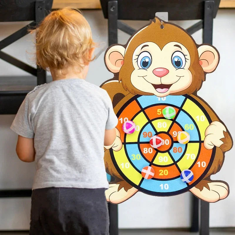 Sticky Ball Dart Board Target Sports Game Toys For Children Outdoor Party Toys Target Sticky Ball Throw Educational Board Games Zpaxo