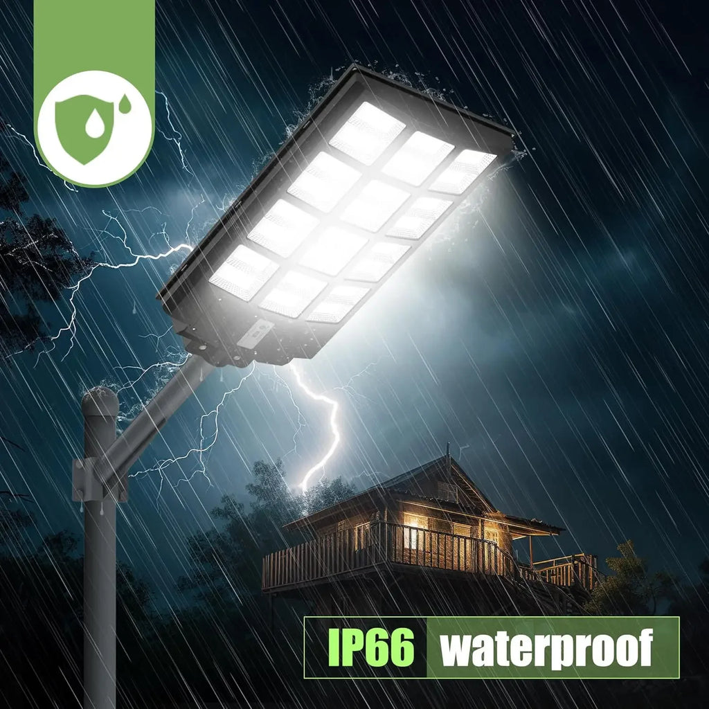 Solar Street Lights Outdoor Motion Detection Waterproof LED Flood Zpaxo