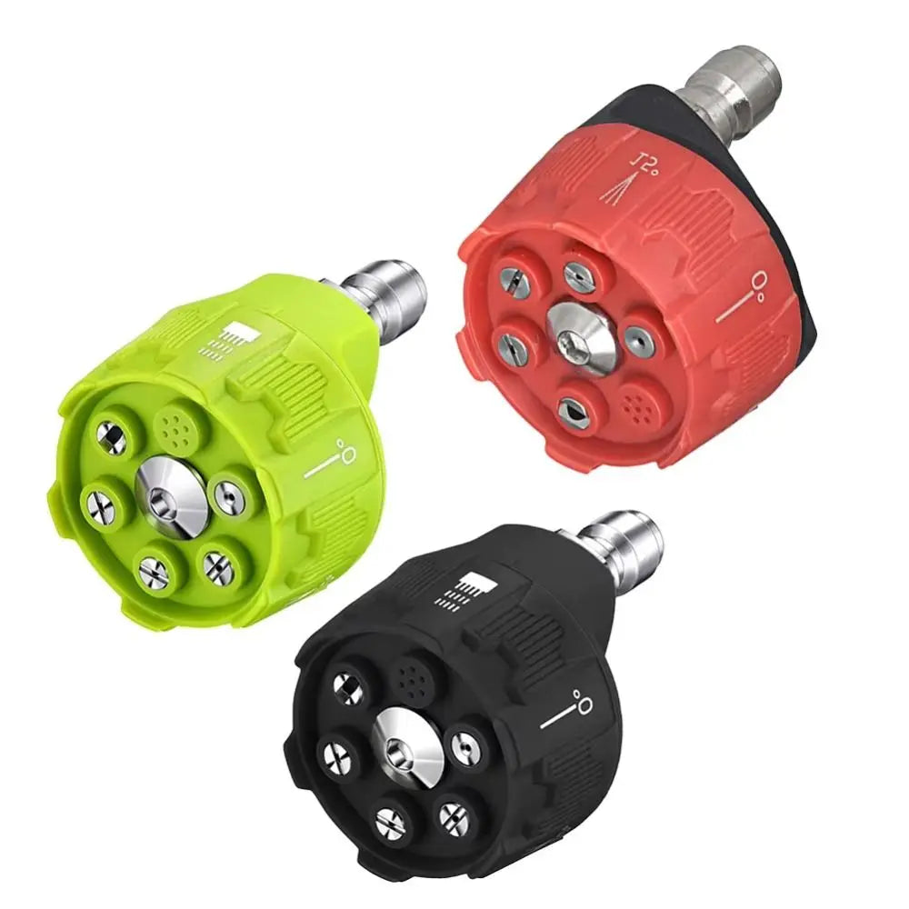 6in1 Design Pressure Washer Nozzle 1 Connector 0 15 25 40 Degree Zpaxo