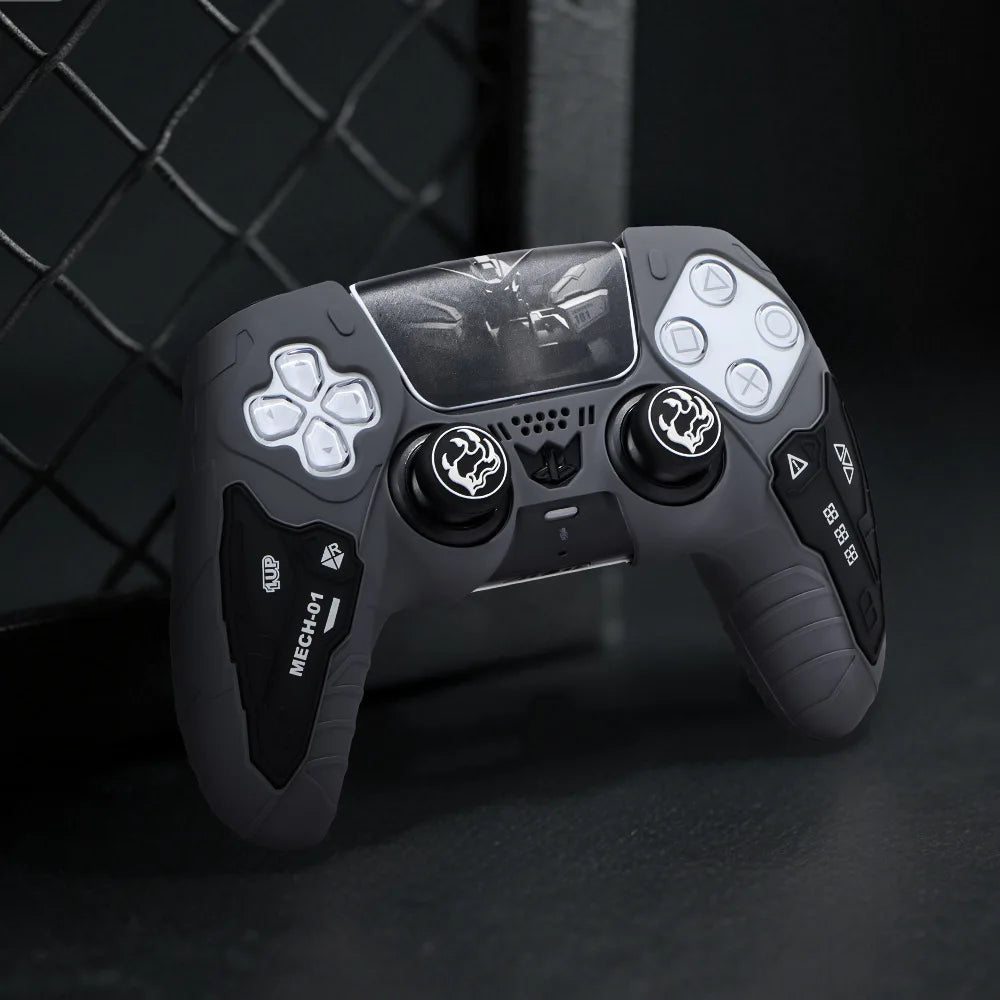 Matte Silicone Soft Protector Tactical Skin for Sony DualSense Edge Game Controller Case with Thumb Stick Grip Cap Cover for PS5 Zpaxo