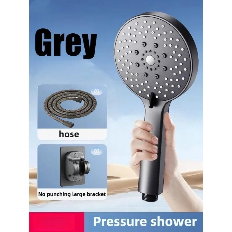 Large Screen Shower Head 5 Mode Portable Shower Accessories Bathroom Supplies Shower Knob Complete Set of Accessories Zpaxo Style B