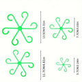 4-piece Plant Stem Support Clips Horticultural Turtle Back Bamboo Zpaxo green-4pcs
