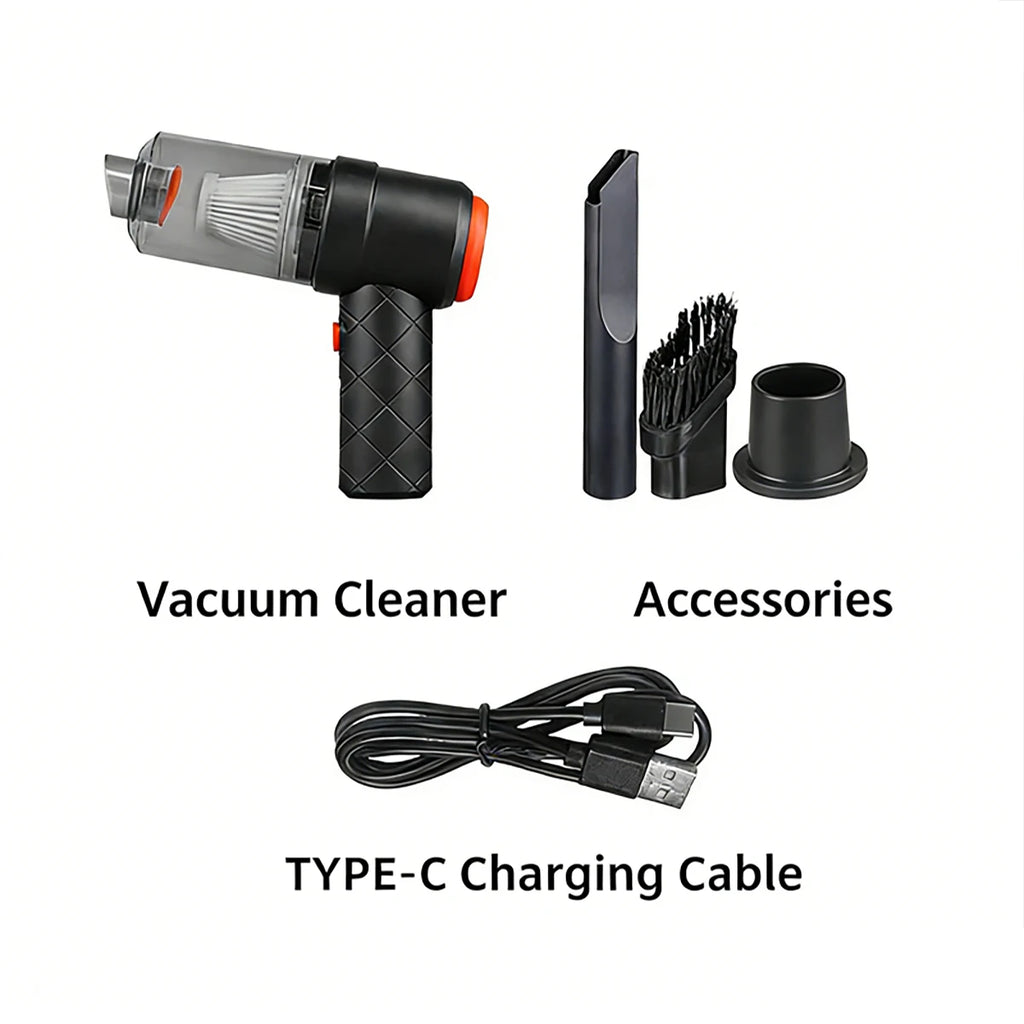 1 Powerful Handheld Vacuum Cleaner, Cordless Vacuum Cleaner for Both Car and Home Use, 3-in-1 Rechargeable Powerful Handheld Vacuum Cleaner, Compact and Wireless, with Strong Suction, Suitable for Cleaning Homes, Cars, and De Zpaxo