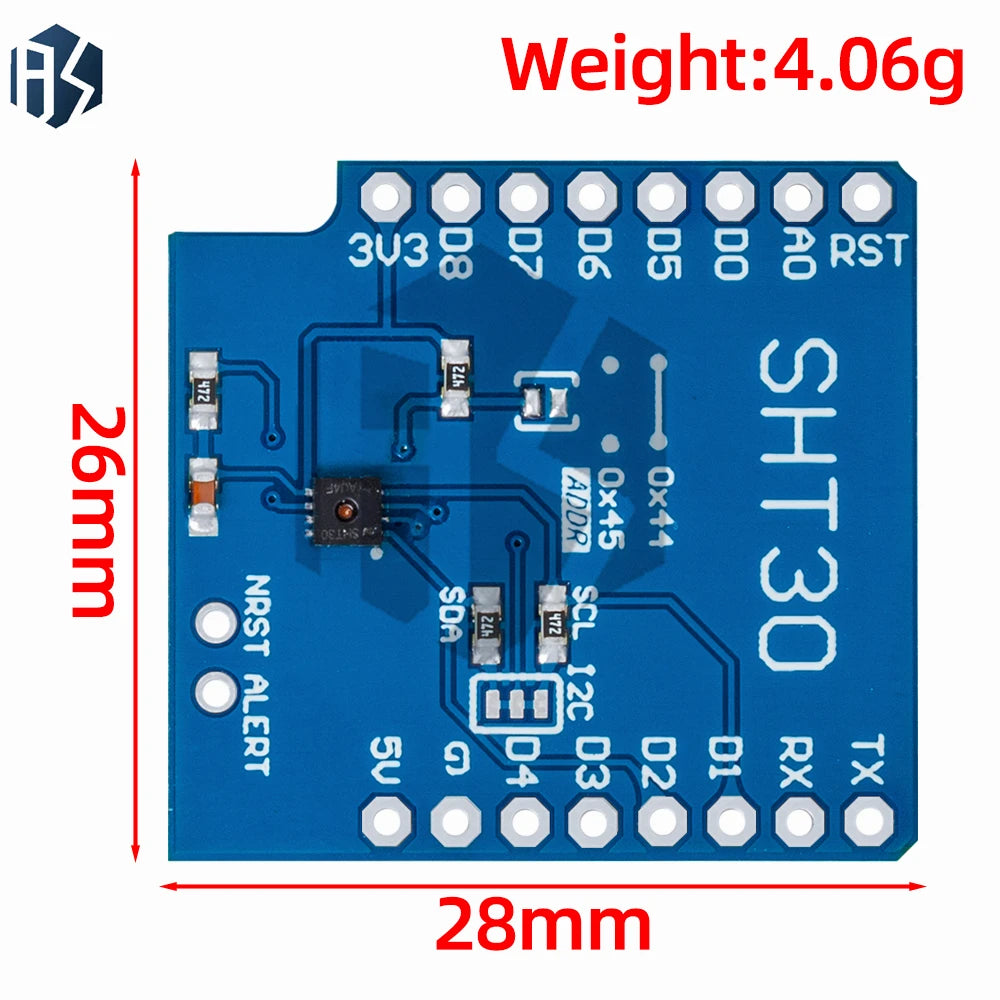 SHT30 I2C Environmental Sensor Shield High-accuracy Temperature Zpaxo