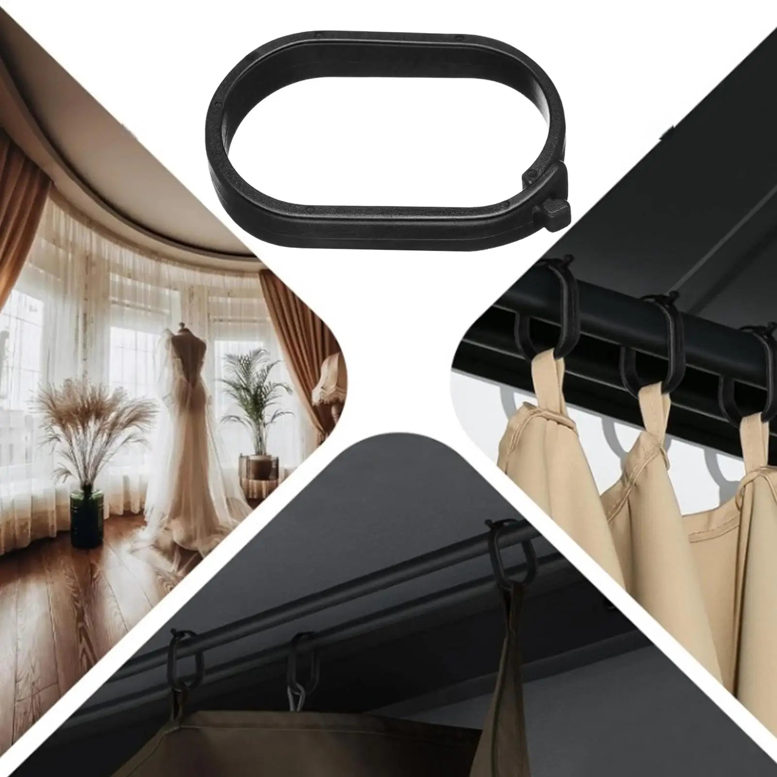 Gazebo Curtains Hooks 100 Pieces Waterproof Rustproof Replaceable Clip Gazebo Curtains Replacement Parts for Outdoor Camping Zpaxo