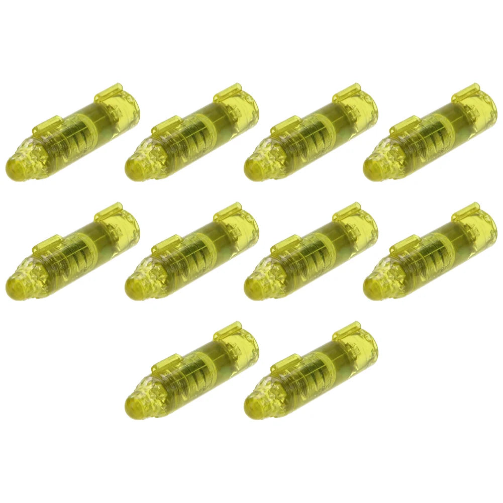 1- Underwater Mini Fish Attraction Indicator Lure LED Flashing Light Zpaxo Yellow 10PCS
