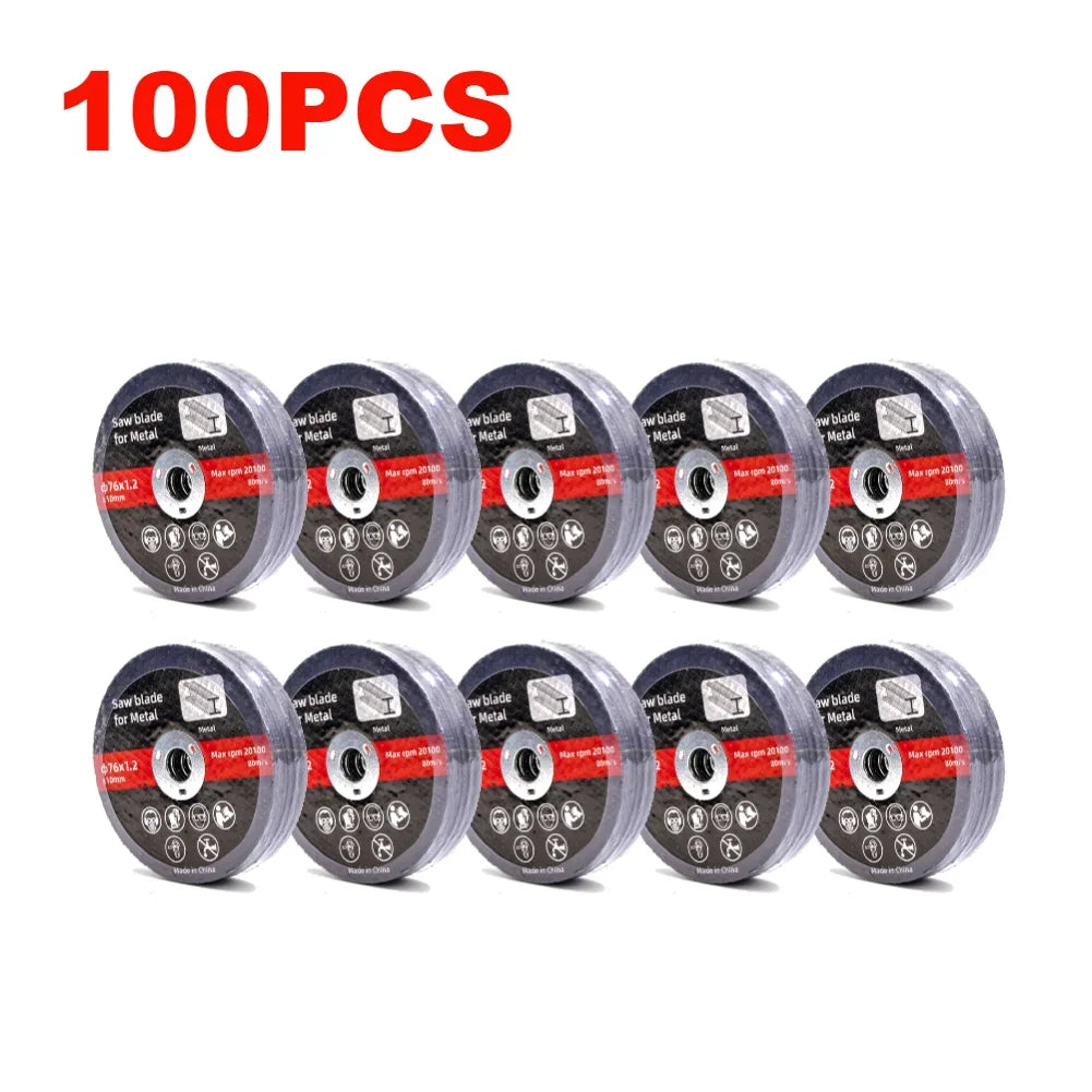 1/10PCS 76mm Metal Cutting Discs Wear Resistance Cut Off Circle Wheels Blades Cutting Wheels Angle Grinder Accessories Zpaxo 100Pcs