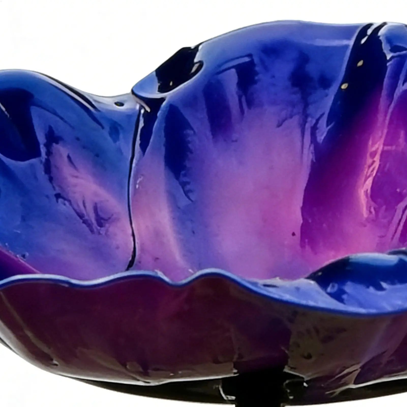 Bird Bath for Outside Reflective Petals Design Bee Water Bowl 65cm HeightPedestal Bird Baths for Window Deck Patio Backyard Yard Zpaxo