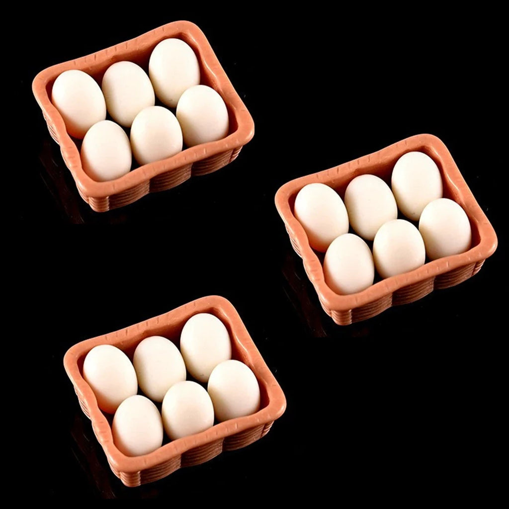 1:12 Miniature Egg Carton – Dollhouse Kitchen Prop & Décor