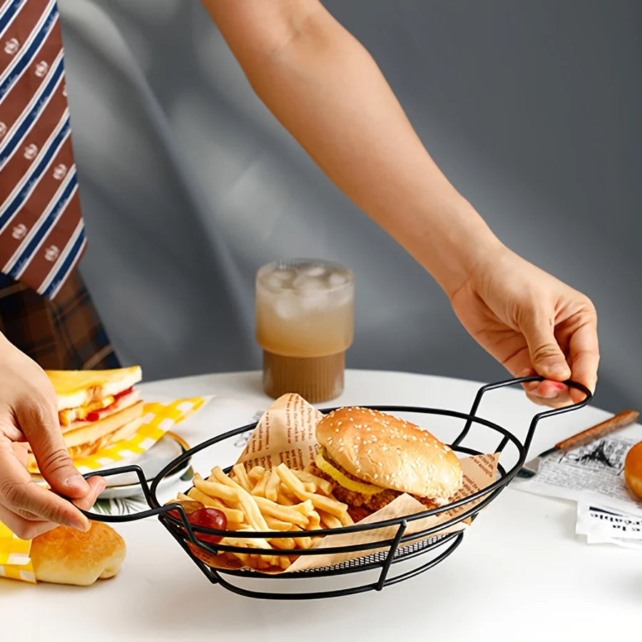 French Fries Basket Snack Fried Chicken Stainless Steel Metal Kitchen