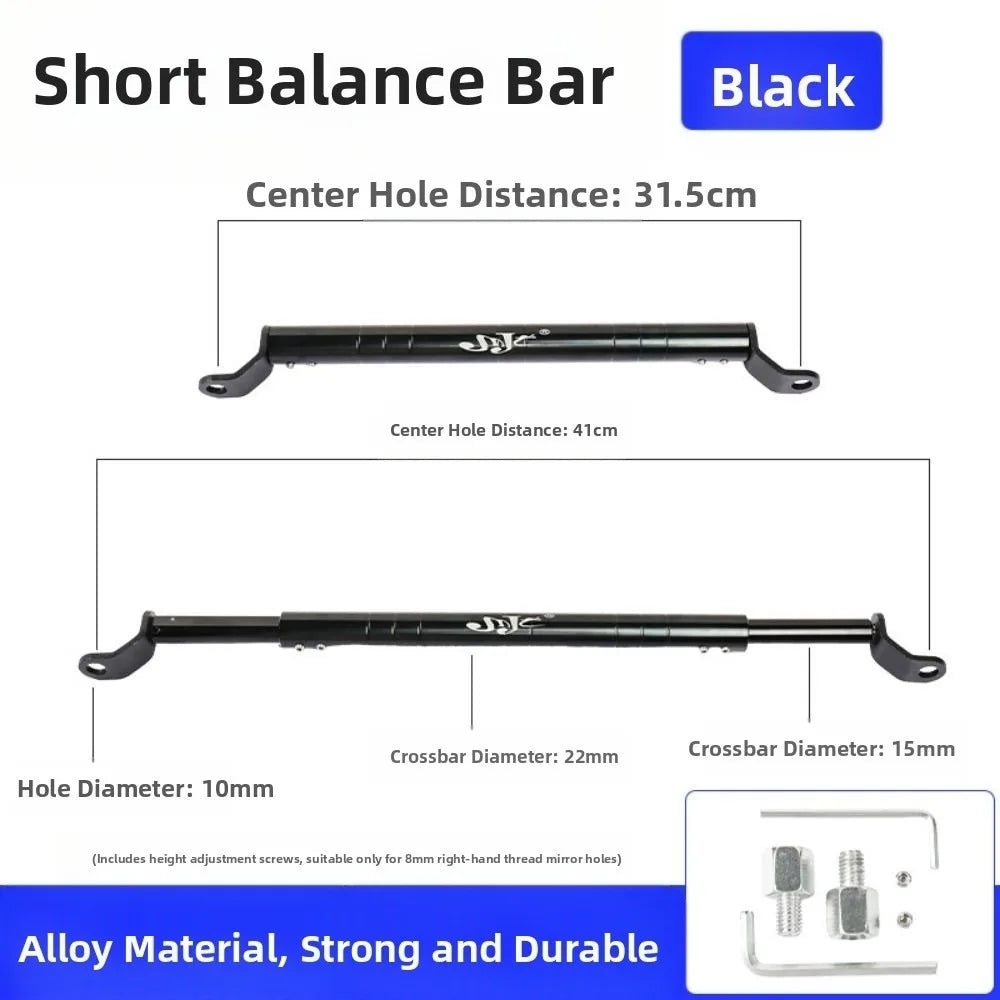 Universal Motorcycle Balance Bar Reinforced Short Heighten Aluminum Zpaxo Black Short