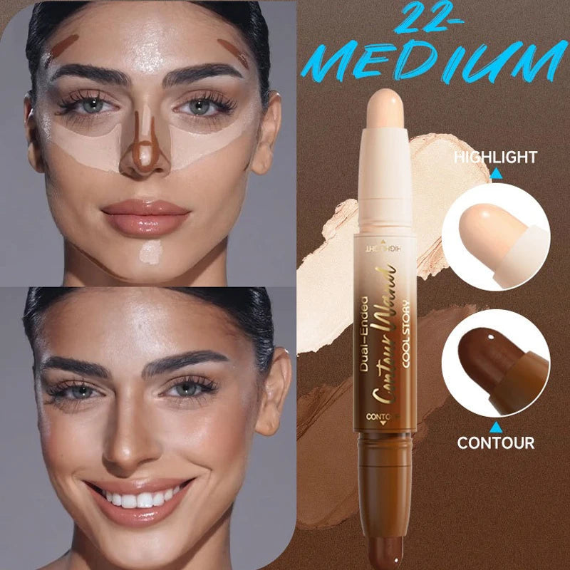 Contour Stick Double-ended Highlight Shadow Cream Waterproof Full