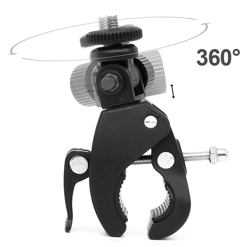 Bike Mount Camera Motorcycle Handlebar Handle Bar Tripod Clips