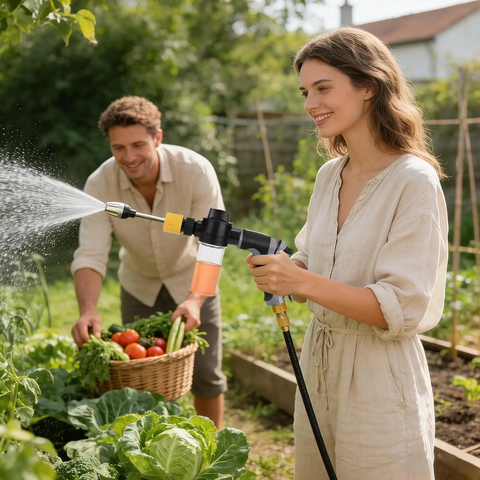 Water Hose Nozzle 100ml Watering Attachment Dispenser Fertilizer Liquid Sprayer for Fence Outdoor Lawn Backyard Patio Driveway Zpaxo
