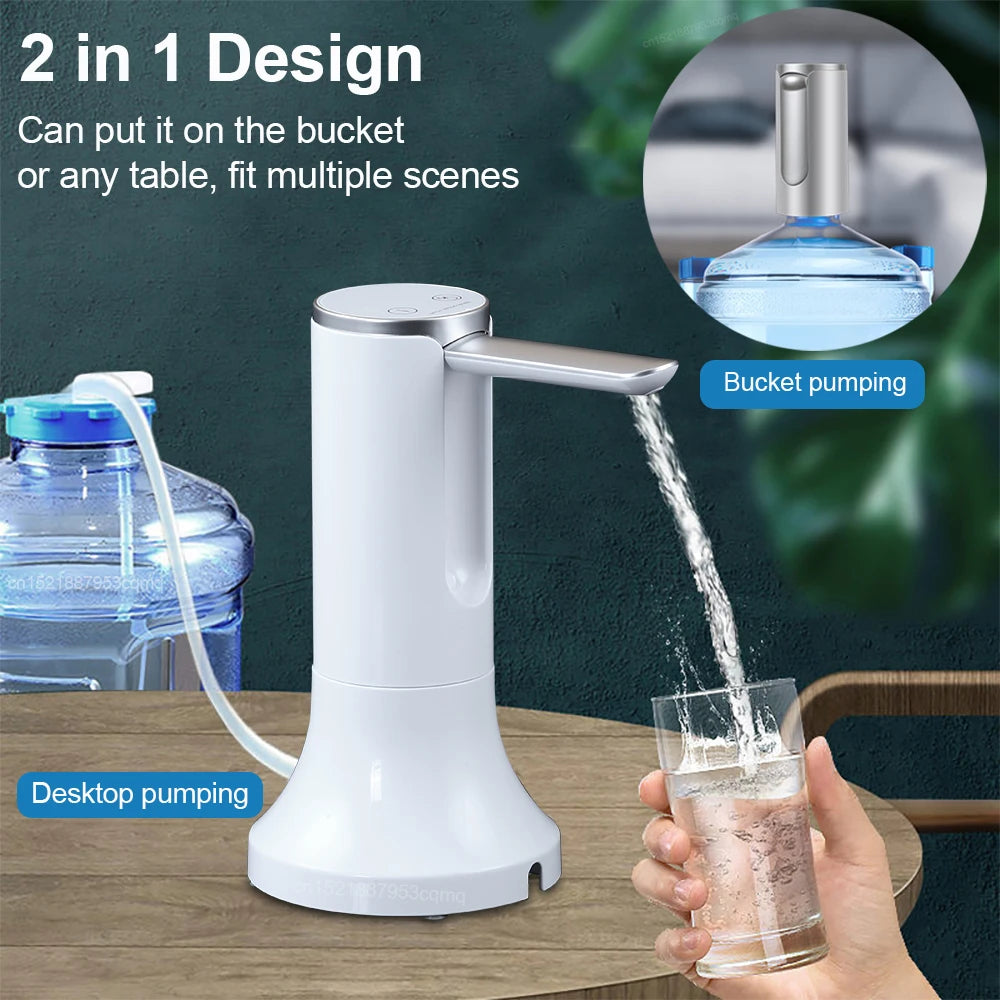 Electric Water Gallon Bottle Pump 19 Liters Foldable Dispenser