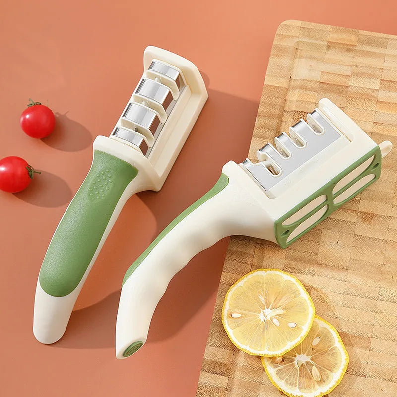 4-Stage Knife Sharpener – Tungsten Steel & Ceramic Stones Knife Sharpener Zpaxo