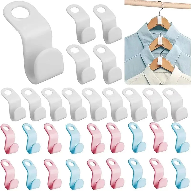 Stackable Wardrobe Hanger Hooks – Space-Saving Closet Organizer