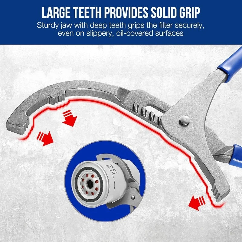 9" & 12" Adjustable Oil Filter Wrench Pliers – Cars & Trucks